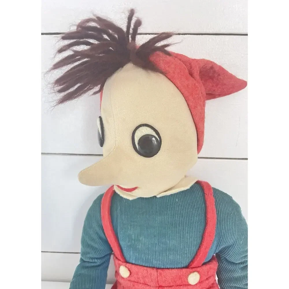 Vtg Pinocchio Plush Doll Stuffed Toy Fabric Felt Corduroy Yarn Hair Cuddle Toys